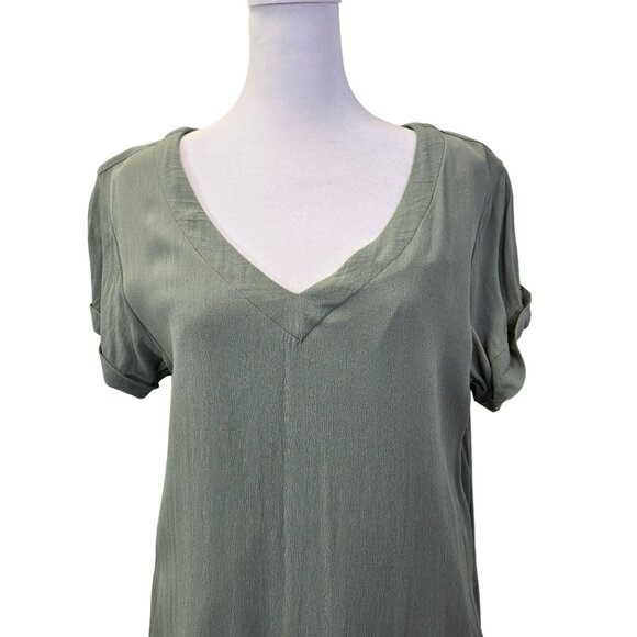 Bohme 100% Viscose V-Neck Midi Sheath Dress Size S/M - Picture 4 of 6